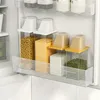 Storage Bottles Square Transparent Open Sealed Tank Refrigerator Side Door Box Kitchen Grain Items