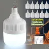 Przenośne latarnie 1-10pcs Cam Lantern USB ładowane lampy awaryjne Lampa zewnętrzna lampa zewnętrzna z haczykiem baterii BB BBQ Decor Dom Home Dro dhogj