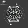 Wristwatches Addies Dive Men Watch 316L Stainless Steel Strap Black Dial 50m Waterproof Luminous Hand 51mm Alloy Case Sports