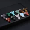 Colliers pendentiels Carton de mode clé Naturel Stone Natural Malachite Crystal Agate Charme Diy Making Collier Accessoires