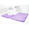 Mattes de bain Zeegle Stone Rossed 2pcs Anti-Slip Mat Set Salle de salle de bain Absorbant Tapis de toilette Chapeur de flanelle Douche