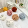 Cuscino annodati coreano a colori solidi peluche creativa rotonda round a forma di casa sedia per la decorazione per la casa gift