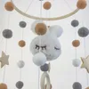 Decorative Figurines Cilected Cartoon Wooden Ring Wind Chime Baby Bed Decoration Bell Pendant Children's Room Hanging