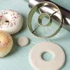 Bakning mögel rostfritt stål donut mögel mousse tårta gör dekorera verktyg donut desserter bröd cutter maker kök hem leveranser