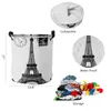 Borse per lavanderia Eiffel Torre Timbro retrò vintage Black Bianco Baschetto sporco Organizzatore casa Abbigliamento per bambini