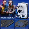 Stands RGB Çift Denetleyici PlayStation 5 Disk/Dijital LED için Şarj Dock PS5 Dikey Stand Şarj Cihazı için