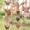 Figuras decorativas Corrente de chuva de metal Capata -borboleta do coração para decoração de telhado de calhas Vintage Retro Decor Decor Crafts
