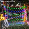 /6m/12m/18m LED -sträng Julnätmasklampor Fairy Curtain Garland utomhusvattentät för festträdgård bröllopsdekoration 240329