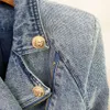 Damesjacks Star Coat Lion Button Slim passen