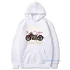 Moletons masculinos Novel American Motorcycle 2024 Roupas Camisetas Camisetas de Poliéster Crewneck Autumn Manga Longa Moletom