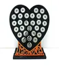 Helt ny 18mm Snap -knapp Display står Fashion Black Acrylic Heart with Letter utbytbara smycken Display Board7742704