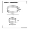 Formy do pieczenia 20 pierścieni opakowania okrągłe tor do ciasta deser ze stali nierdzewnej