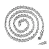 Kedjor 925 Sterling Sier Halsband M 16-30 tum Ganska söt Fashion Charm Rope Chain Halsband smycken Diy Accessories Drop Delivery PE DHWGN