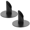 Titulares de vela 2pcs estilo europeu robusto minimalista portátil pillar stand stand metal para ornamento de festa