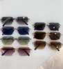 Novos óculos de sol quadrados de design de moda 50139U METAL Frame Lens sem borda