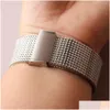 Bandes de montre Watchband en maille en acier inoxydable 18 mm 19 mm 20 mm 21 mm 22 mm 24 mm Bracelet Bracelet Special Fold Clasp Déplacement Pin rapide DHKW5