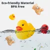 Bath Toys 10/5st Baby Cute Animals Bath Toy Swimming Water Toys Soft Rubber Float Squeeze Sound Play Play Funny Squeaky Bathing Gift 240413