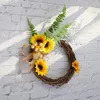 Dekorativa blommor Teal Artificial 25st Silk Sunflower Head Wedding Party Home Office Decor Crafts 7cm