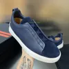 Designer luxury shoes sneakers mens trainers casual flat mules triple outing sneaker for men stitch cross bands elastic low-tops cowhide suede soft leather with box