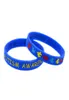 50pcs Autism Awareness Silikonowa bransoletka gumowa zadała i wypełniona kolorową układanką Logo dla dorosłych rozmiar 5 kolorów 53149654342247