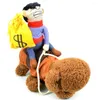 Dog Apparel Cowboy Rider Costume Suit: Clothes Knight Style With Purse Saddle Dress Clothing Halloween Kids