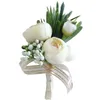 装飾的な花ローズティーバッド人工花の結婚式花g乳房新鮮な森の男花嫁介添人装飾偽物