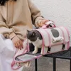 Porteurs de chats porteurs pour animaux de compagnie sac à dos pliable cage mode mignon sac à main en tissu pour petits chiens mochila para gatos articles