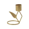 Candle Holders Metal Leaf Ring Holder For Creative Candlestick Ornament Desktop Decor Romantic Dinner Dining Table Decoratio
