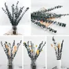 Decoratieve bloemen 12 pc's eucalyptus takken gedroogde stengels voor trouwhuis Diy Restaurant El Office Decoration Crafts Ins Decor