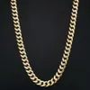 18 carats d'or jaune 7,6 mm Collier de chaîne de liaison cubaine Miami pour hommes (24 ou 26 pouces)