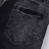 Мужские джинсы Street Fashion Men Men Retro Black Grey Elastic Elastic Vintage Designer Hip Hop Denim Pencil Pants Hombre