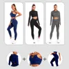 Lu -Set Jumpsuit Align Lemon 3PCs nahtloser Yoga Sets Sport Fieless High Taille Hip Raise forming Running Sportswear Workout Clothes Fitnessstudio Leggin