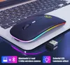 Imice RGB Перезаряжаемая 2 режима 24G Bluetooth мыши беспроводной беспроводной USB -эргономический светлый мыши с мыши для мышей для ноутбука для ноутбука LED4751559