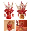 Декоративные цветы китайский год украшения цветочные телевизионные декор шкаф