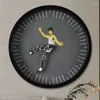 벽 시계 시계 Bruce Lee 개인화 된 침묵의 가정 장식 원형