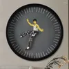 Horloges murales Bruce Lee personnalisée silencieuse personnalisée circulaire décorative