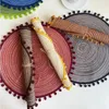 Tavol tavolo da cucina imitazione in filo di cotone tappetino intrecciato piastradatta rotonda accessori per decorazioni a prova di calore