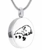 Unisex Stainless Steel PetDogCat Jewelry Print Cremation Ashes Holder Pet Memorial Urn Necklace For Memory Pendant Necklaces5545028