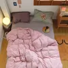 Juegos de ropa de cama dormitorio cama lino de cuatro piezas invierno grueso espesor de algodón puro cubierta nórdica de lijado de moda y sencilla el set