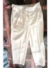 Pontas de linho de linho de algodão elástico da cintura elástica do verão Mulheres folgadas calças retas de calça vintage Casual Tornil Spodnie 240410