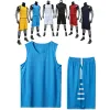 Şortlar Boş Basketbol Forması Erkek Spor Tshirts Set Tekdüze Ağ Nefes Alabaş Yelek Takım Gevşek Giyim Şortları Özel Olabilir
