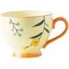 Mugs Northern European Style Simple Ceramic Cup Hand-painted Bowl Luxury Office Family Coffee Breakfast Drinkware Glass
