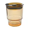 Vinglas 420/450 ml bambu kaffeglaskopp med läder täckmugg tumbler halm lock för vattenmjölk te drinkware