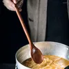 Ложки 1pcs Деревянный суп -суп и вилка экологически чистые продукты натуральный костюм эллипса для приготовления