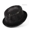 100 skórzanej czapki fedora dla mężczyzn Flat Pork Pie Hat Gentleman Bowler Church Jazz Sun Hat Big 4Size S M L XL41711811386760