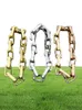 Fashion UNISEX MENS DESIGNER V Bracelets Gold Square Link a catena in acciaio di titanio colorato 7223262