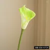 Dekorativa blommor konstgjorda gröna växter gul solnedgång rosa calla lily falsk blomma mint skatthandduk bonsai