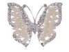 Brooches Silvery Tone Opal Like Stones Majestic Butterfly Statement Fashion Pin Brooch