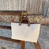 Sacchetti per la spesa di grandi dimensioni di lusso beige tela borsa da tote borse beach weekend personalizzato