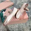 Luxury Paris Ballet Fashion Designer Professional Dance Shoes 2024 Satin ballerinas mm plateforme bowknot peu profonde bouche simple sandales plates pour femmes 35-40